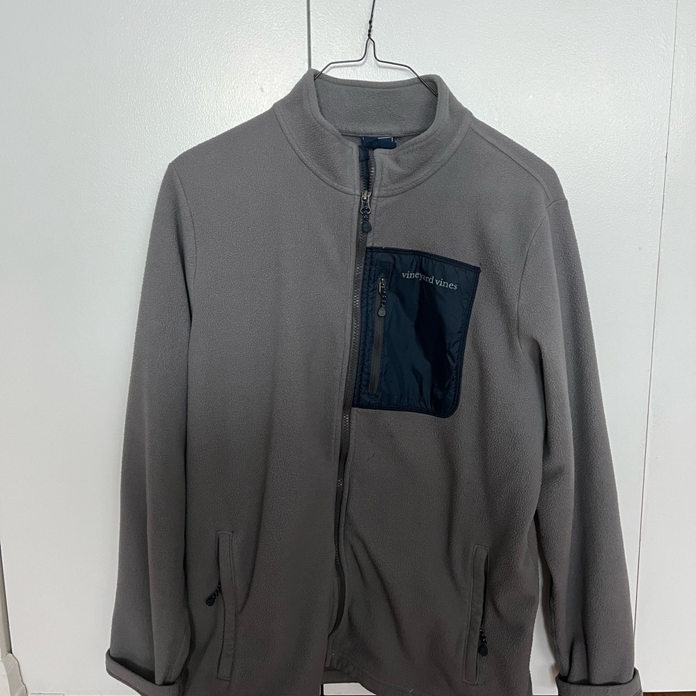 Vineyard Vines Charcoal Fleece Jacket